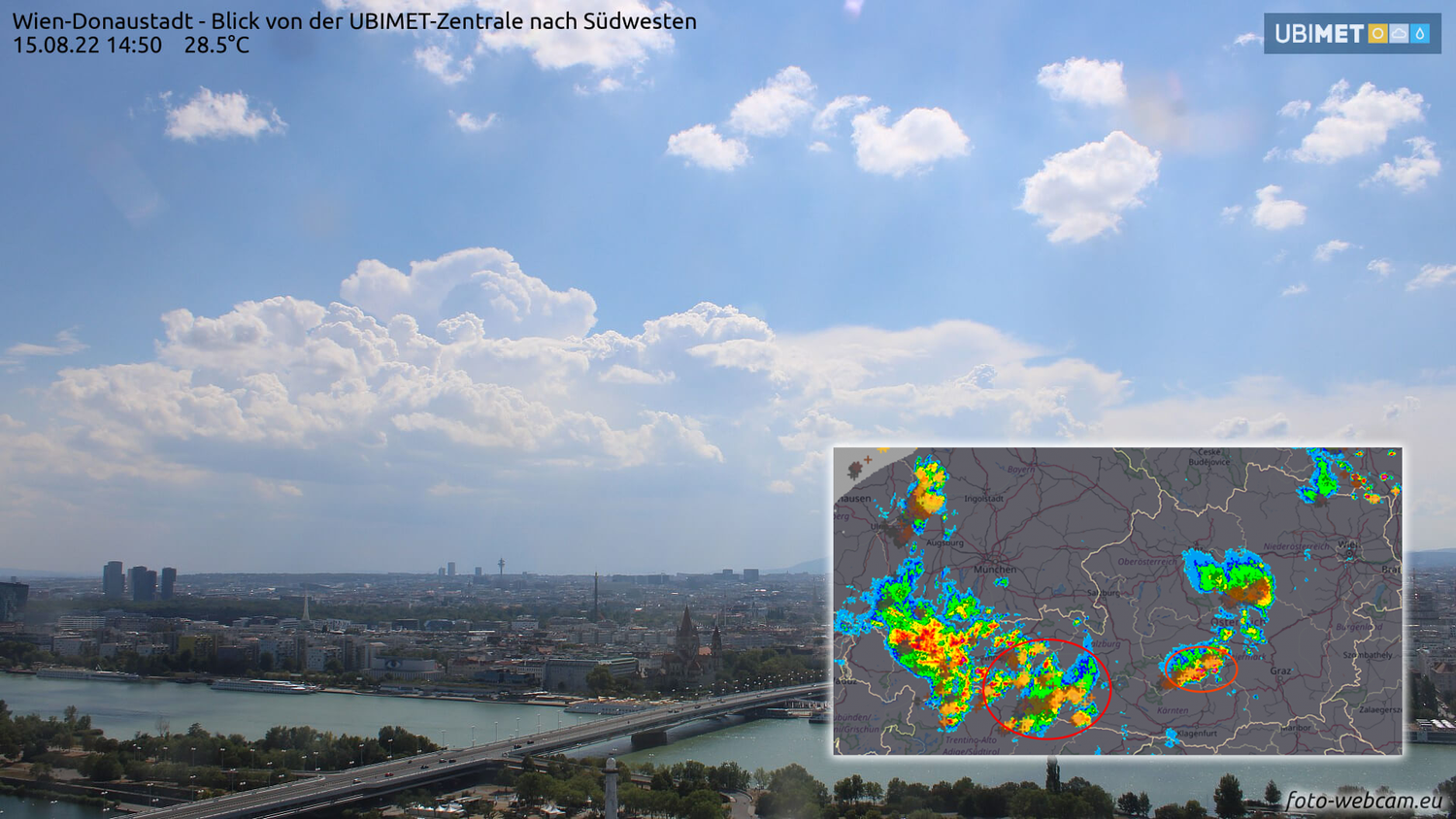 Auch in der Nacht gibt es noch zwei Gewitterschwerpunkte.