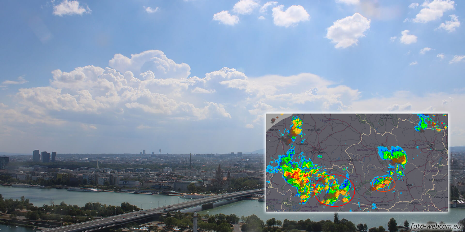 Auch in der Nacht gibt es noch zwei Gewitterschwerpunkte.