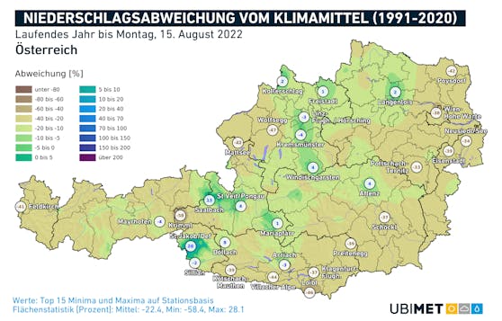 Das ganze laufende Jahr über gab es schon viel zu wenig Regen in fast ganz Österreich.