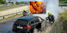 Flammen aus Motorhaube – Vater rettet Kind vor Inferno