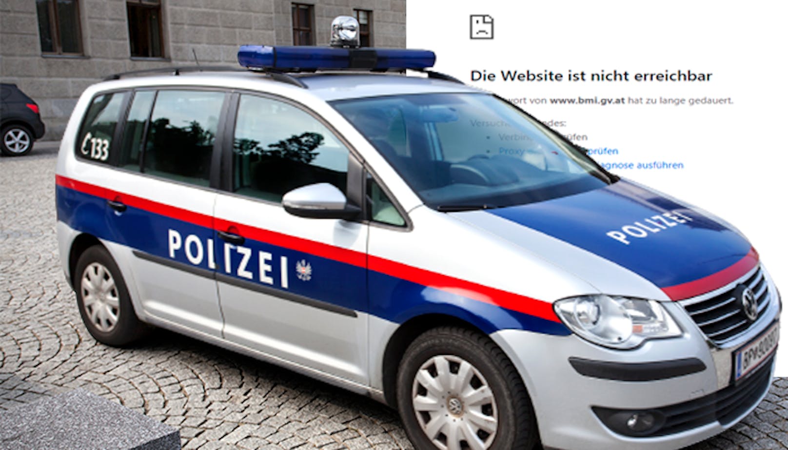 Seit den frühen Morgenstunden sind www.polizei.gv.at sowie www.bmi.at nicht erreichbar.