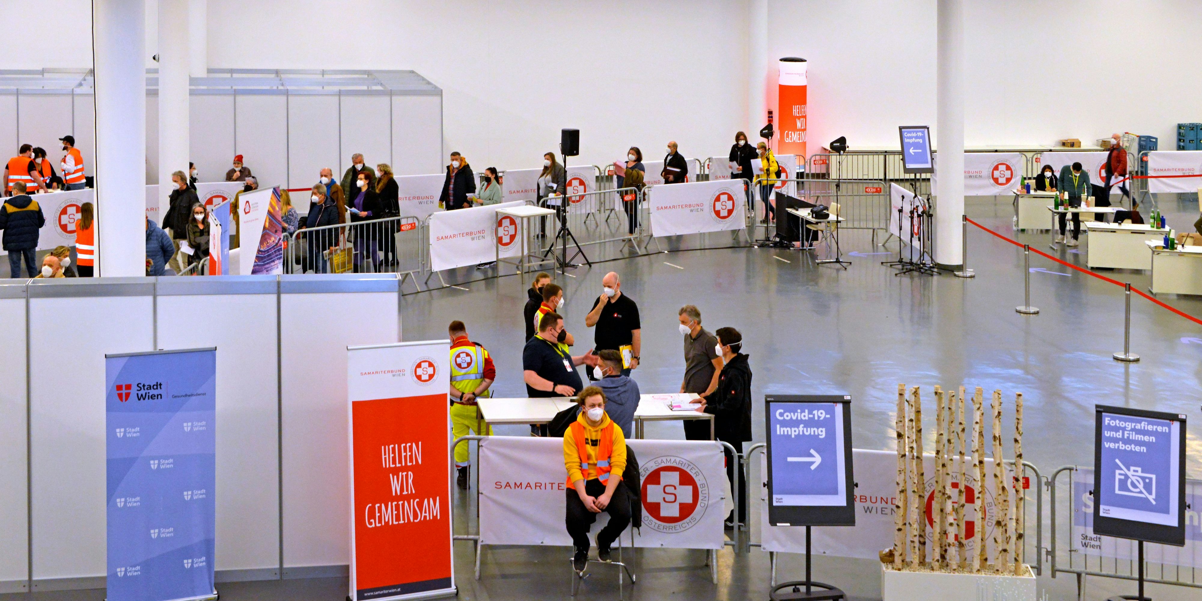 Auch im Austria Center wird weiterhin geimpft. 