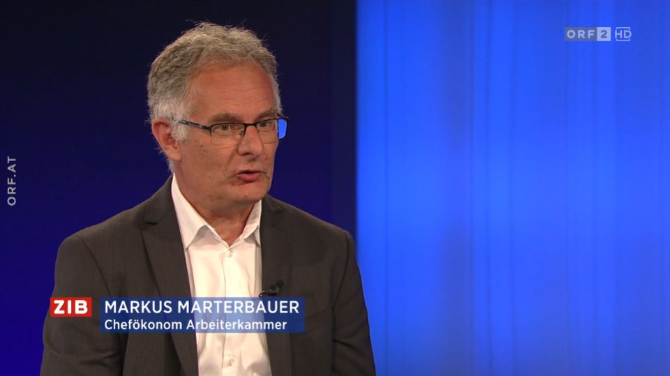 Markus Marterbauer in der ZIB2 mit Armin Wolf am 17. August 2022.
