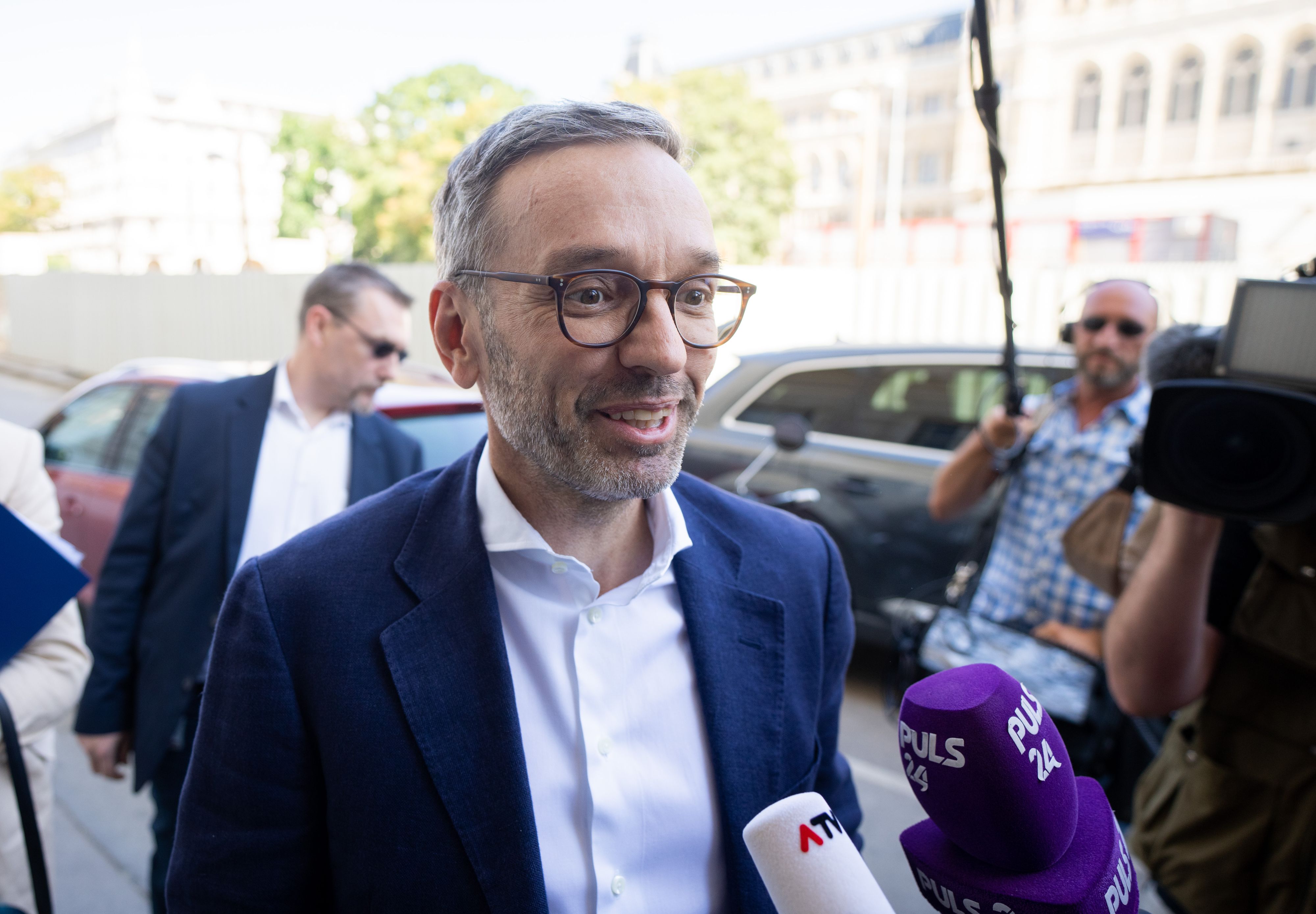 FPÖ-Chef Herbert Kickl am 17. August 2022 anlässlich der FPÖ-Präsidiumssitzung in Wien.