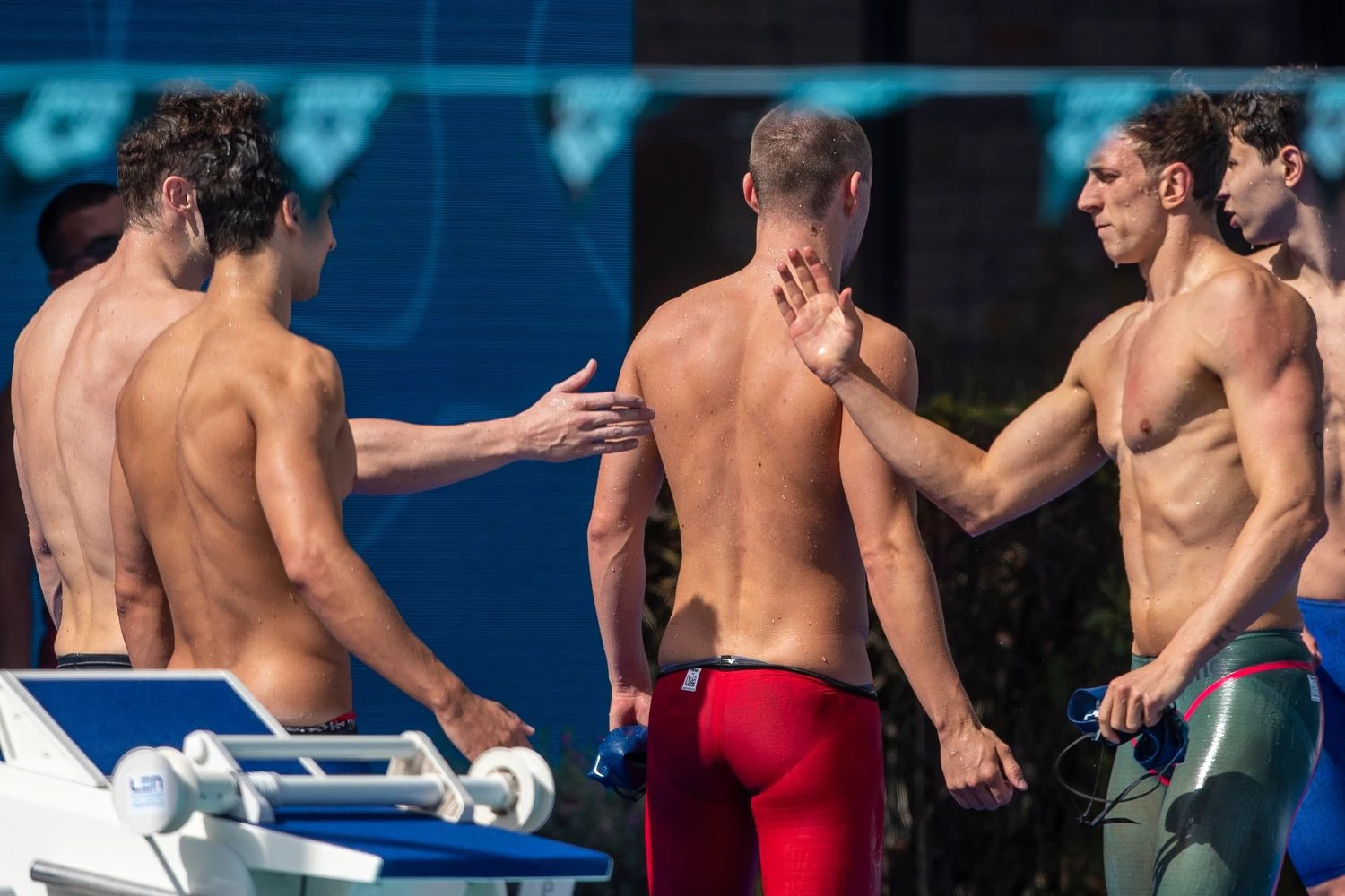 Bernhard Reitshammer (Rücken), Valentin Bayer (Brust), Simon Bucher (Delfin) und Heiko Gigler (Kraul)