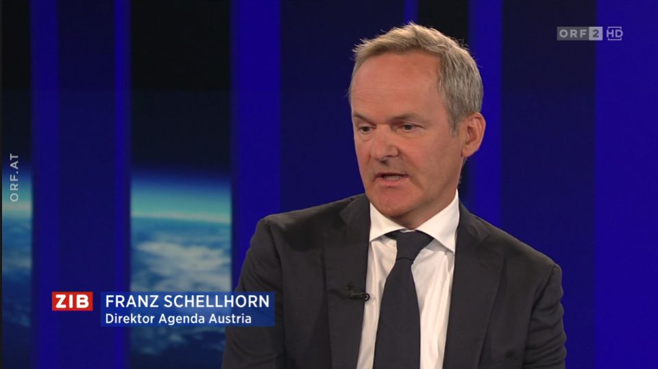 Franz Schellhorn in der ZIB2 mit Armin Wolf am 17. August 2022.