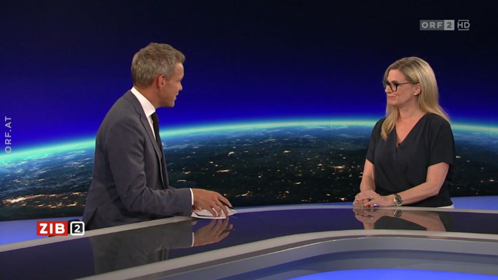 ORF-Klimatologin Christa Kummer analysiert in der ZIB2 mit Martin Thür das Orkan-Unwetter vom 18. August 2022.