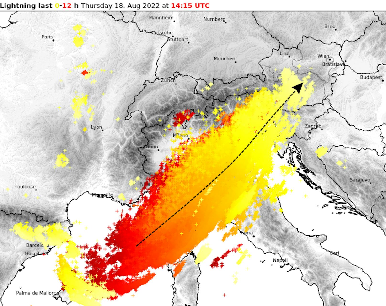 Zuvor hatte das Unwetter in Italien eine Spur der Verwüstung hinterlassen. Es hat sogar Todesopfer gegeben.