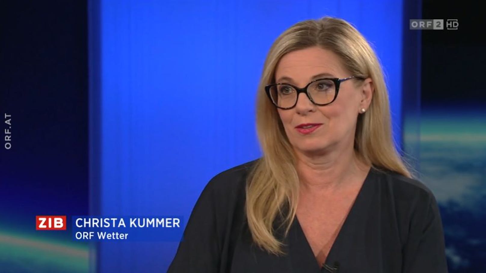 ORF-Klimatologin Christa Kummer analysiert in der ZIB2 mit Martin Thür das Orkan-Unwetter vom 18. August 2022.