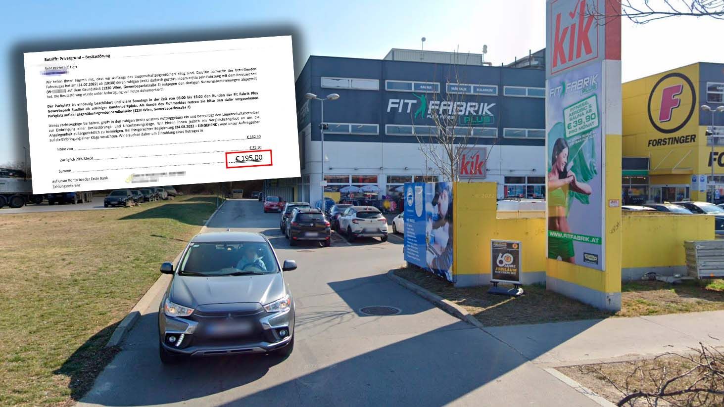 Auf diesem Parkplatz dürfen nur Kunden des Fitnesscenters parken.