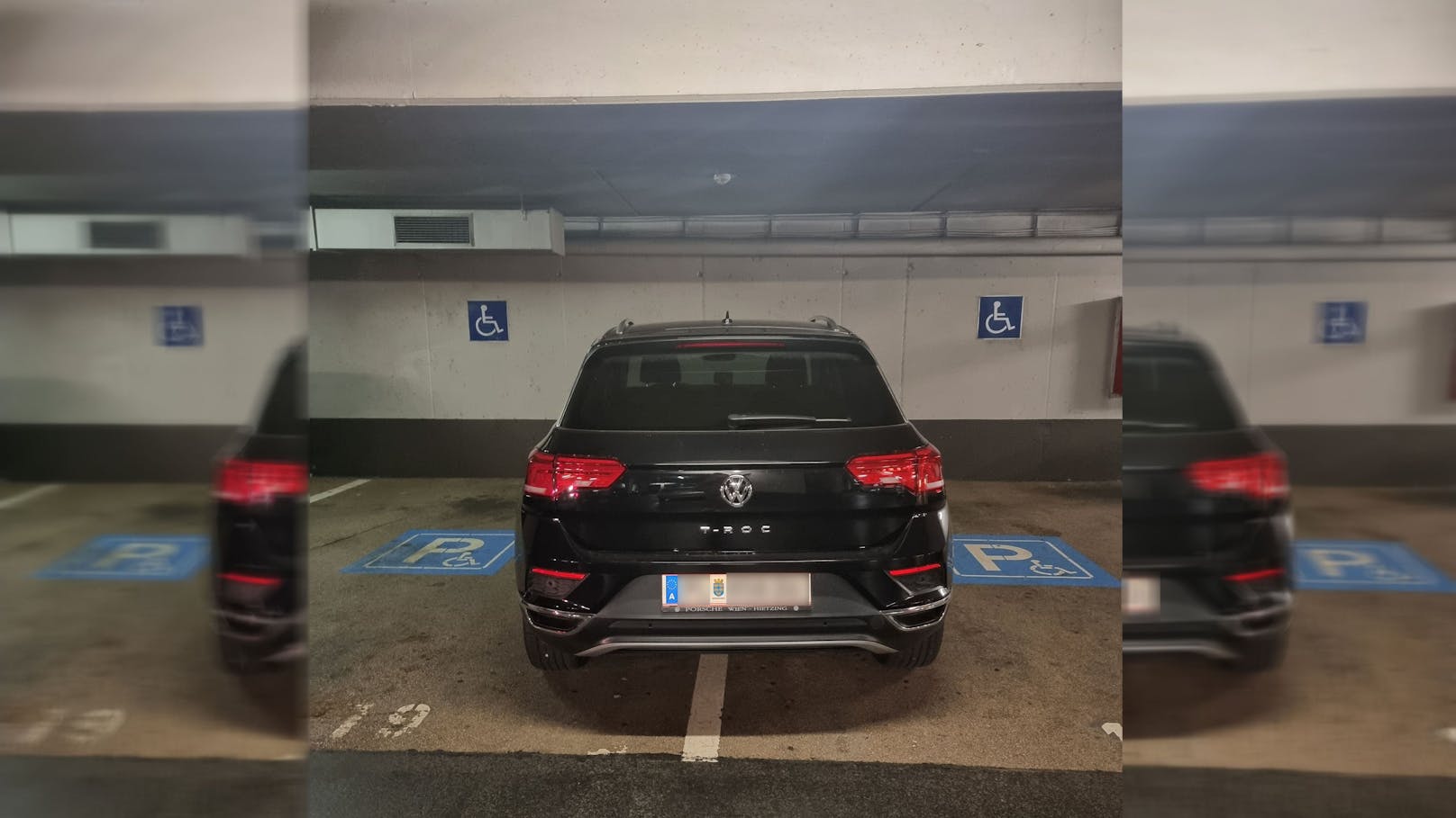 Dieser VW parkte an einer ziemlich ungünstigen Stelle.