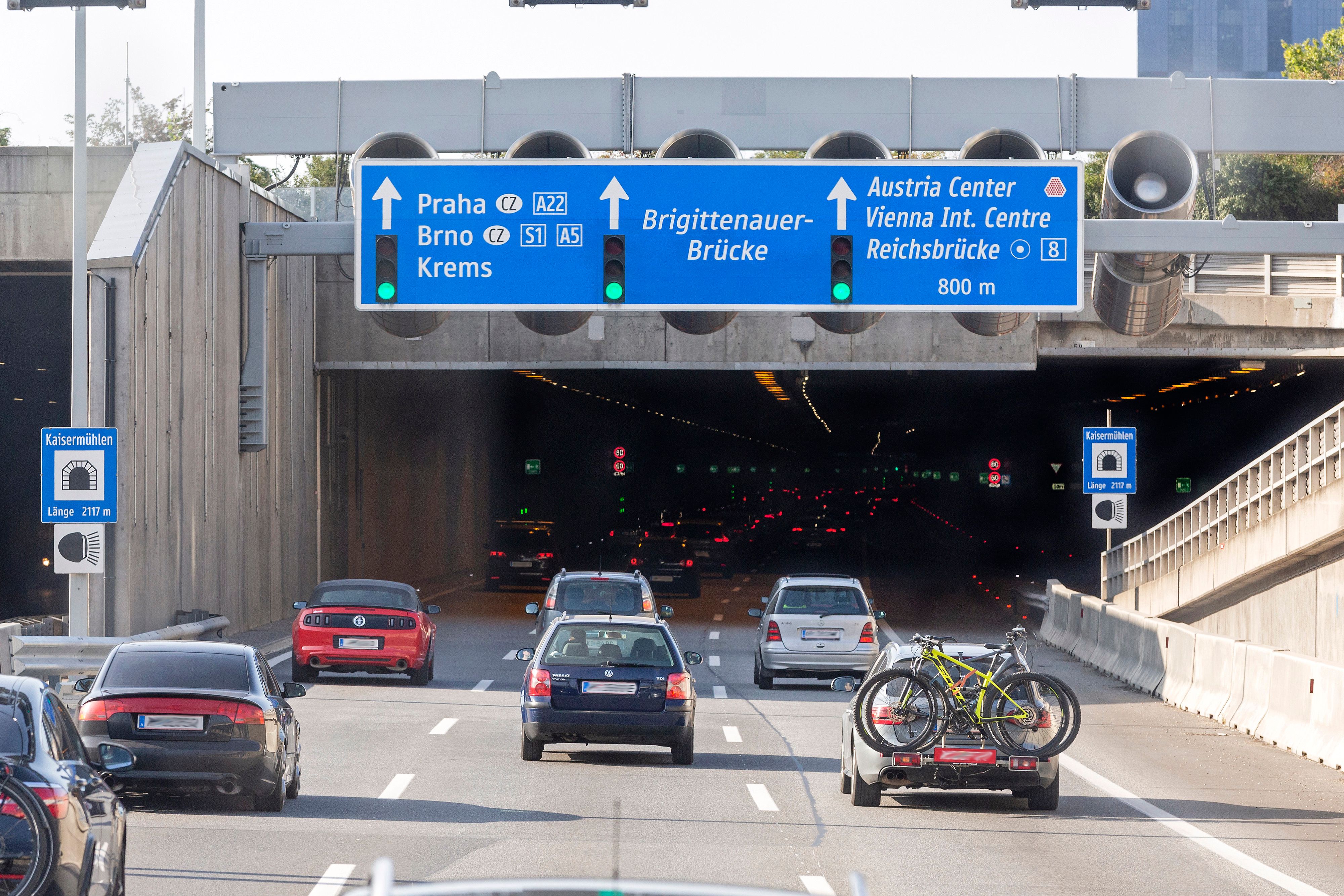 Der Kaisermühlentunnel auf der A22 in Wien wird kommende Woche temporär gesperrt. 