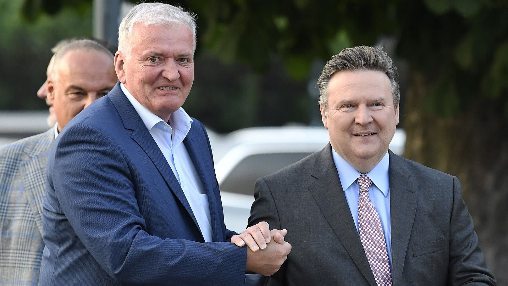 Eigentlich Parteifreunde: Franz Schnabl, Michael Ludwig (beide SPÖ)