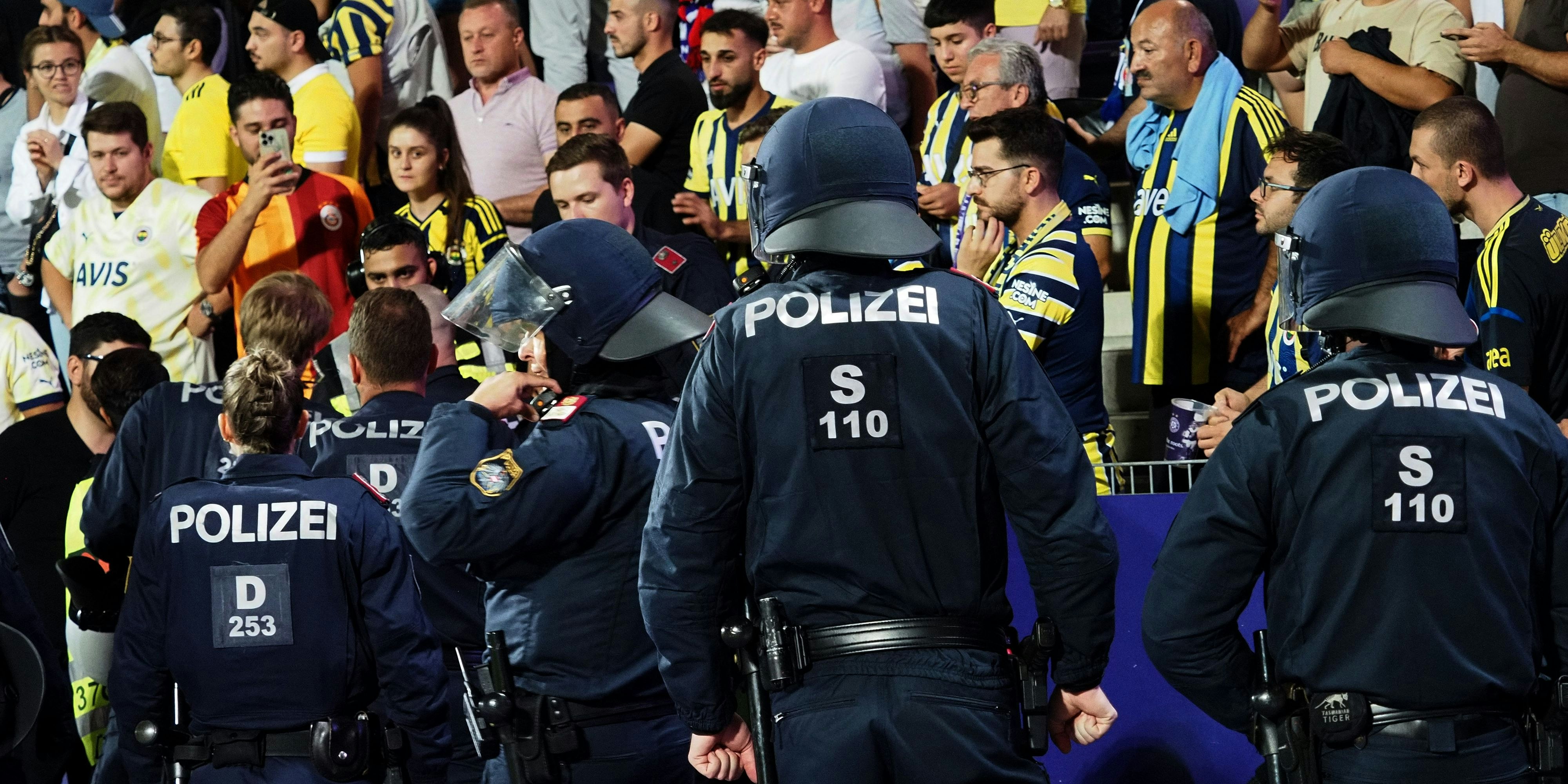 Die Wiener Polizei hatte alle Hände voll zu tun.