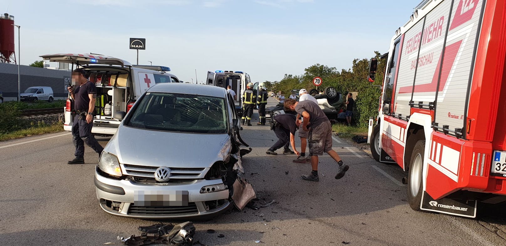 Fünf Verletzte bei Verkehrsunfall bei Wr. Neustadt