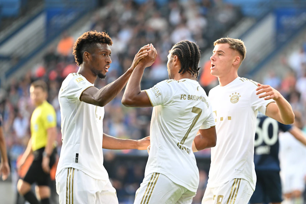 Die Bayern jubeln gegen Bochum