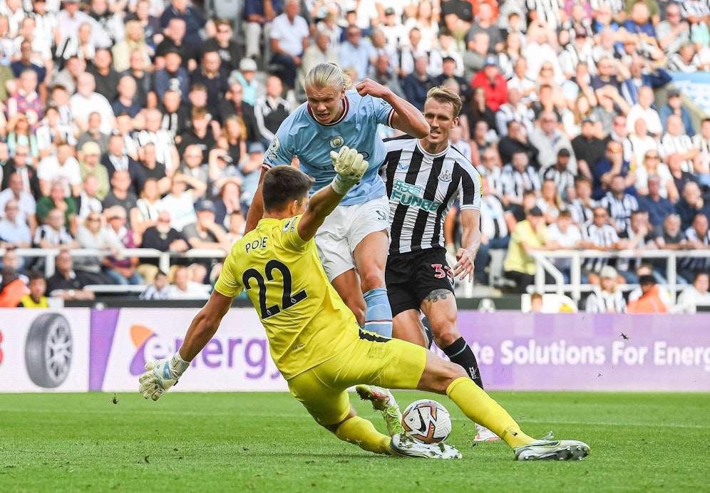 Manchester Citys Haaland hatte gegen Newcastle Mühe