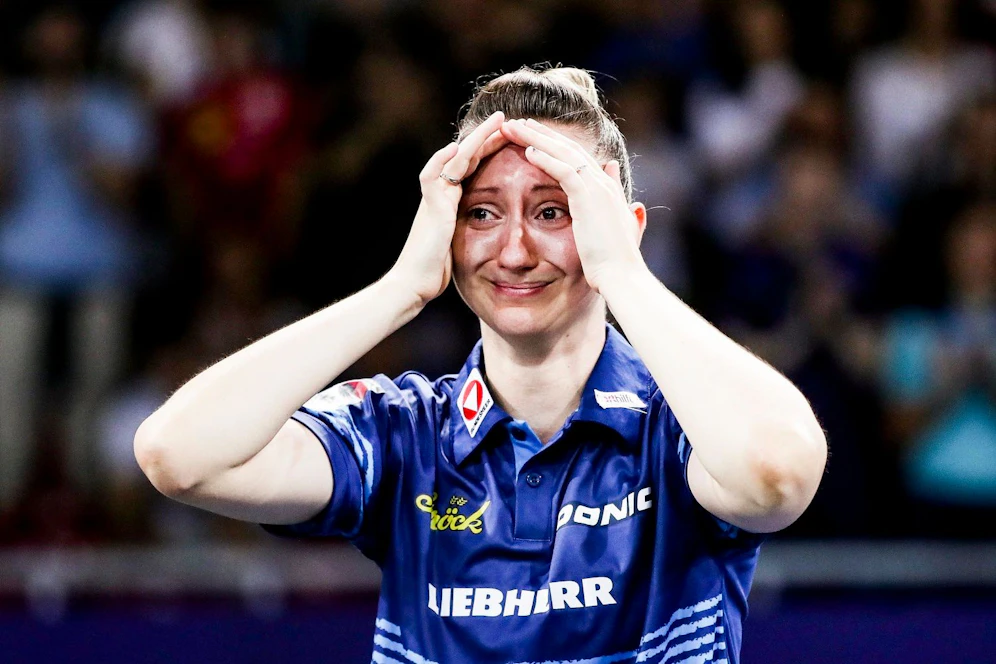 Sofia Polcanova mit Freudentränen.
