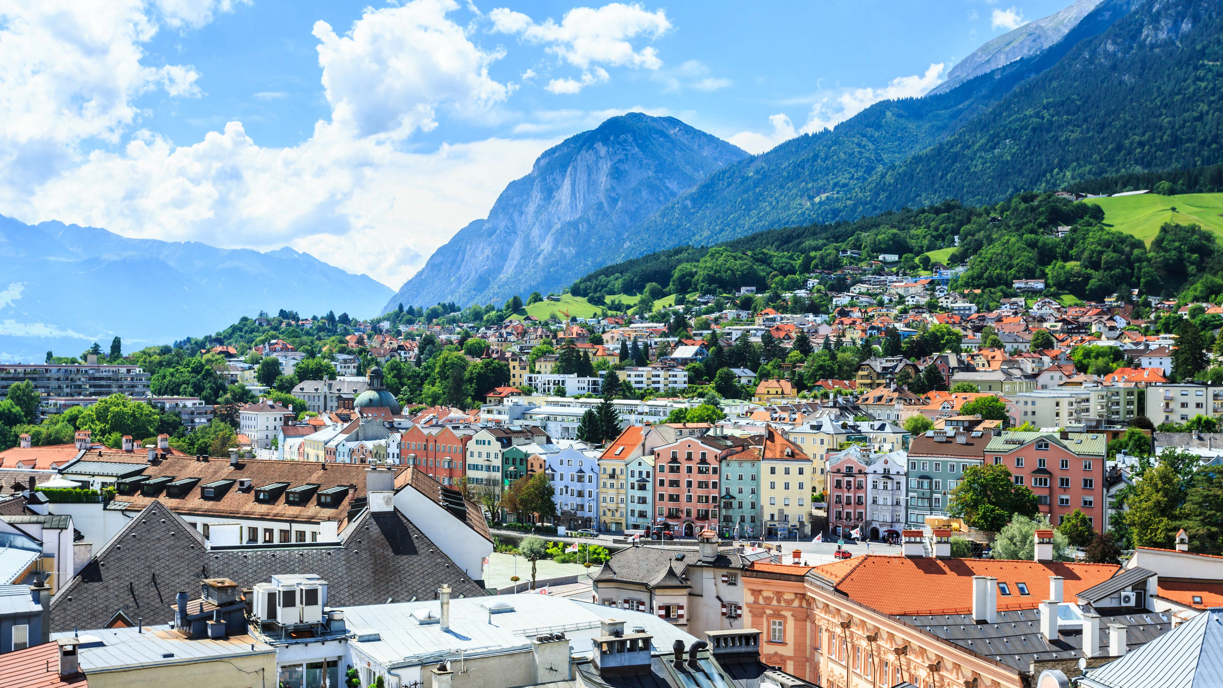 Innsbruck is the capital city of Tyrol in western Austria, located in the Inn Valley. It is an internationally renowned winter sports centre.