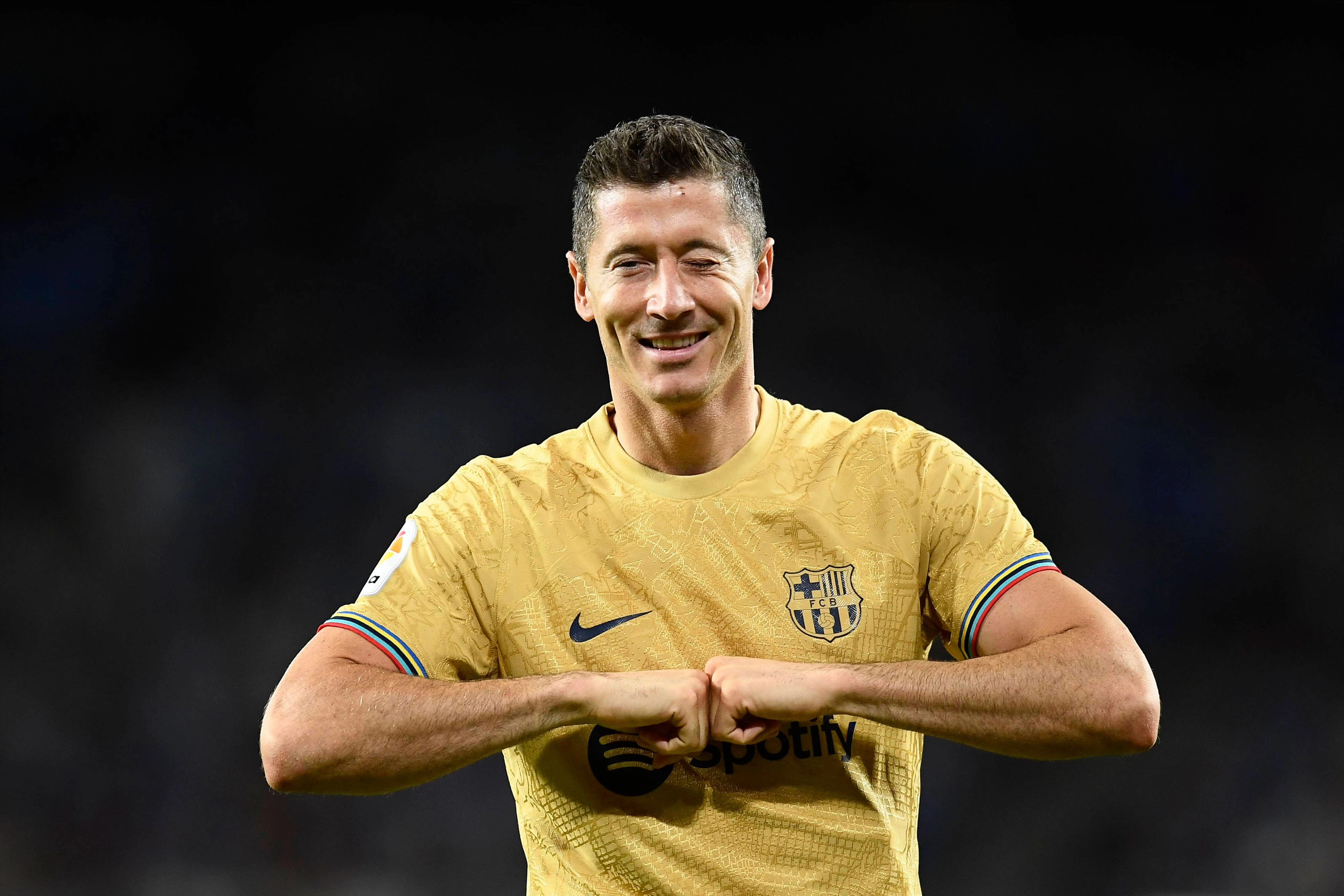 Lewandowski jubelt über einen Doppelpack.