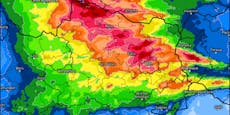 Überflutung droht – Sintflut-Schneise über NÖ und Wien