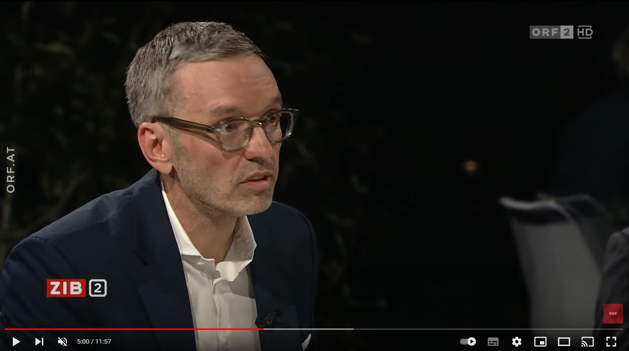 Herbert Kickl im ORF-Sommergespräch am 22. August 2022.