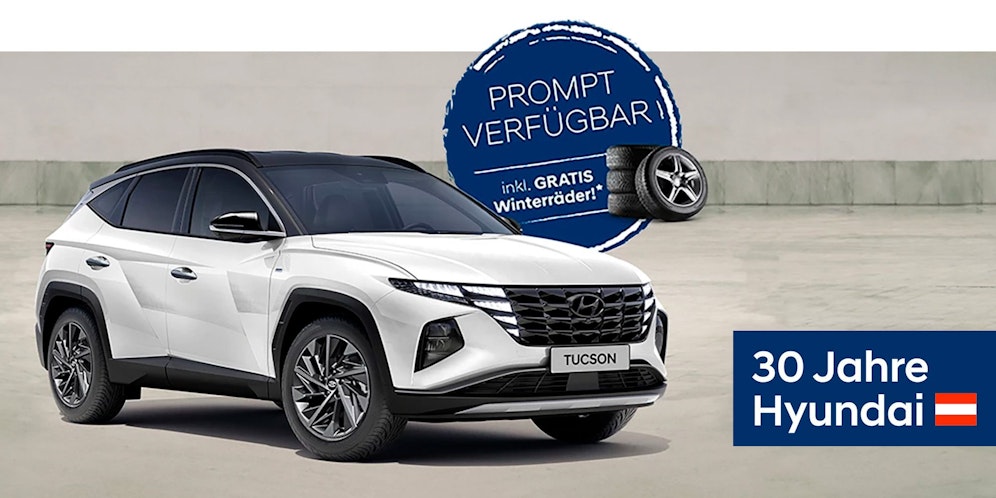 Hyundai TUCSON als Jubiläumsmodell edition 30: Besonders kraftvoll strahlt seine neue Lichtsignatur von außen sowie sein zukunftsweisendes Interieur von innen.