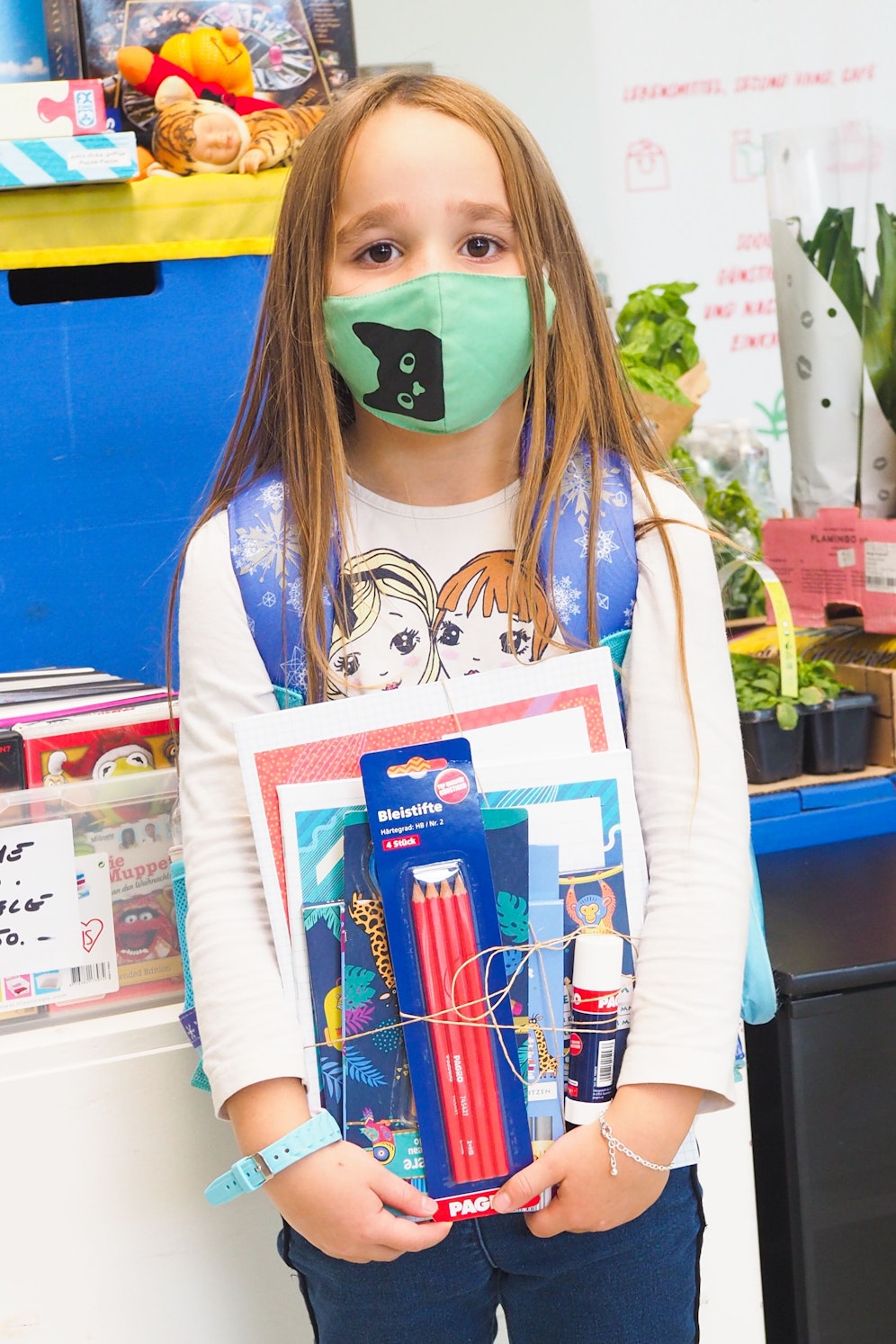 Für Kinder von sozial schwachen Familien werden Schulsachen gesammelt.