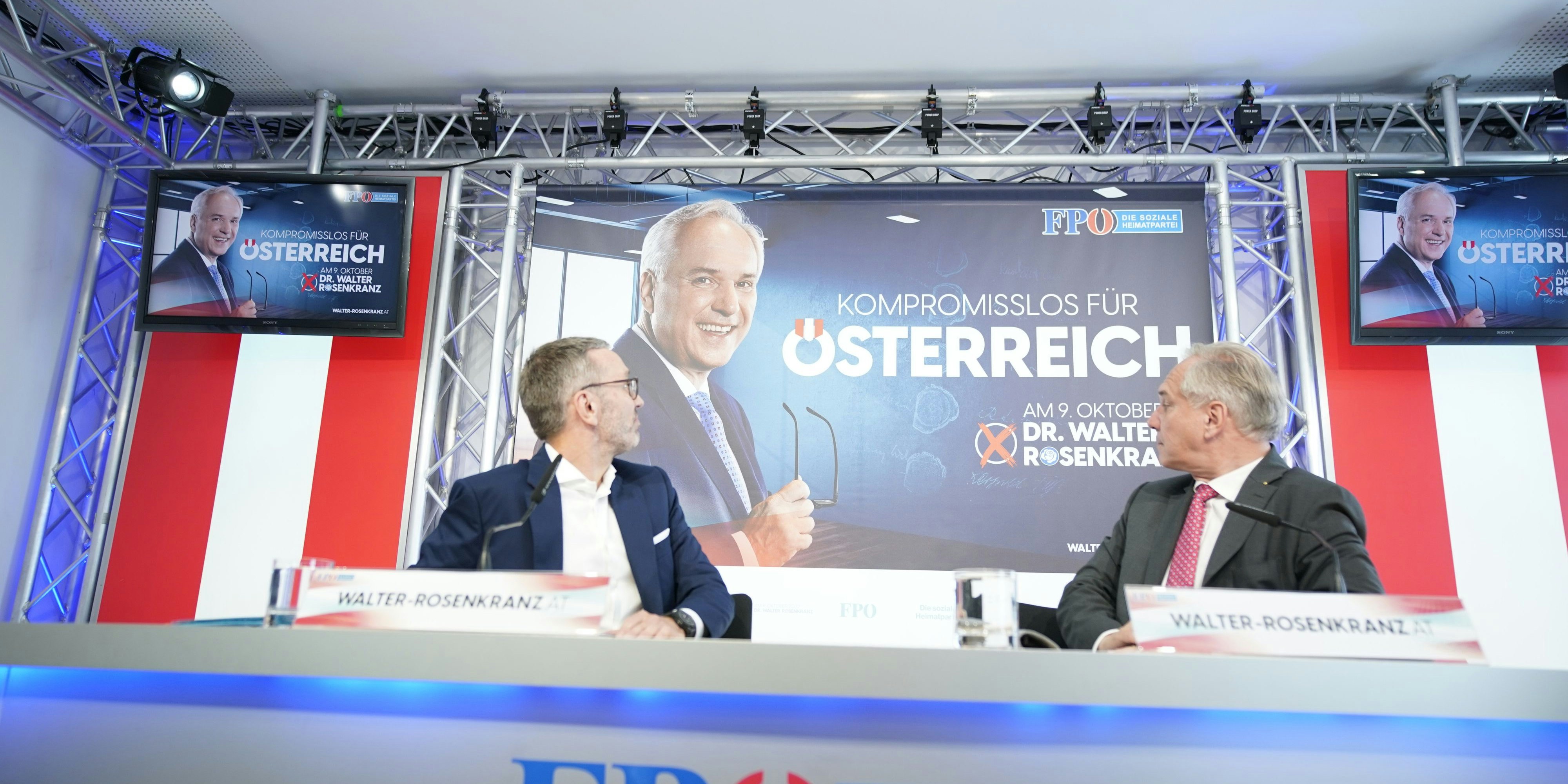 Kickl und Rosenkranz machten Van der Bellen schwere Vorwürfe.