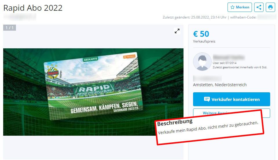 Rapidler verkauf Abo nach Vaduz-Spiel