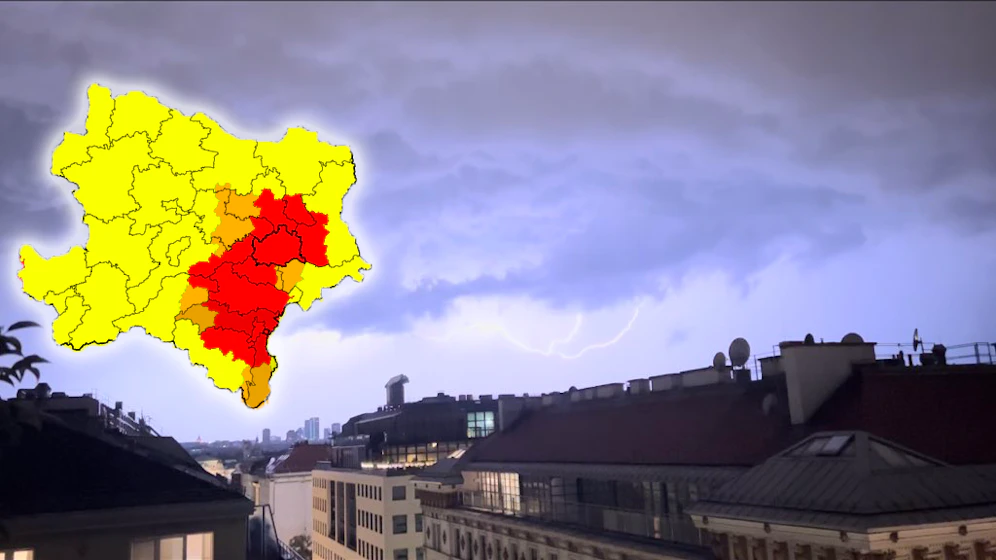 Samstagnacht nahm ein Gewitter Kurs auf Wien.