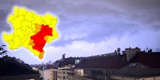 Warnstufe Rot: Starkregen-Unwetter wütet über Wien