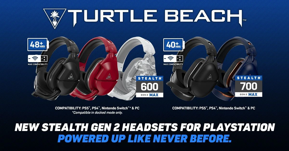 Kabellose Stealth Gen 2 Headset-Produktlinie von Turtle Beach ab sofort für PlayStation vorbestellbar.