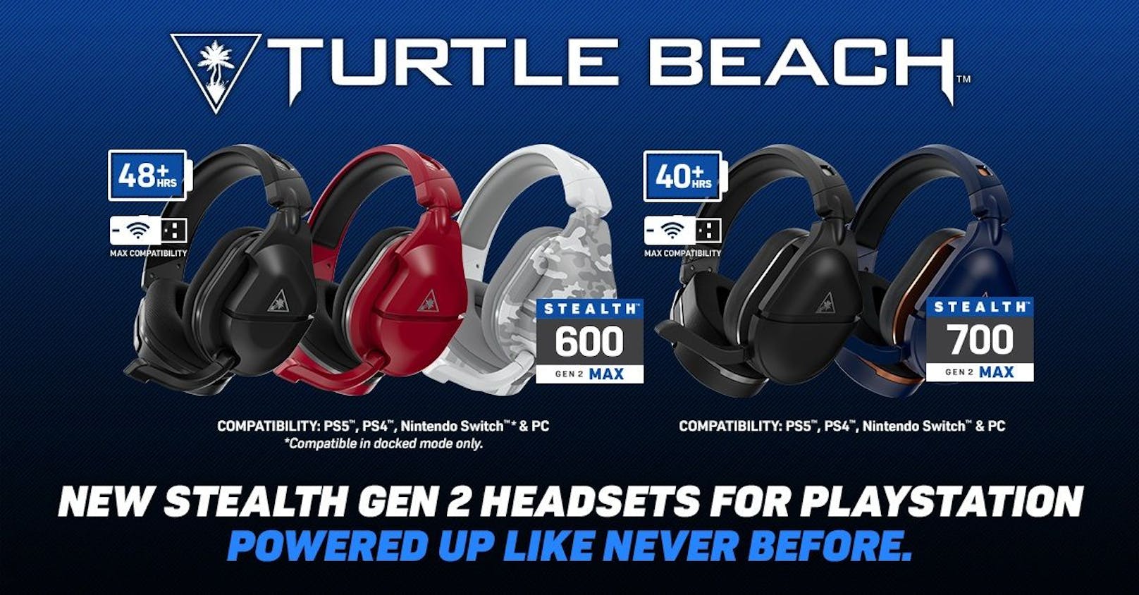 Kabellose Stealth Gen 2 Headset-Produktlinie von Turtle Beach ab sofort für PlayStation vorbestellbar.