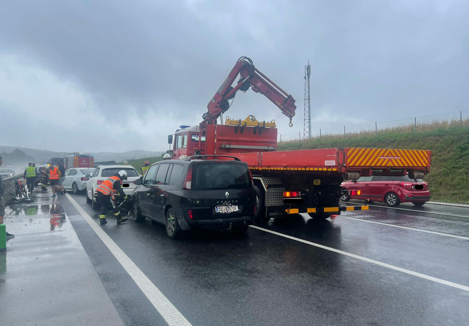 Massenunfall auf der A1