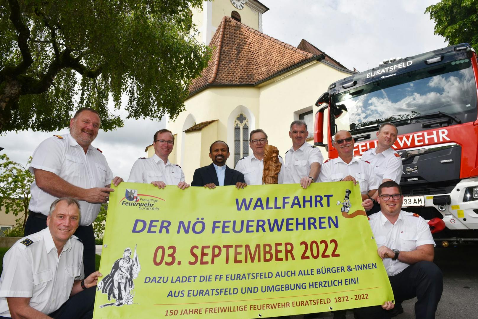 Floriani-Wallfahrt: Heuer trägt die FF Euratsfeld (Bezirk Amstetten) die Veranstaltung am Samstag, 3. September, aus.