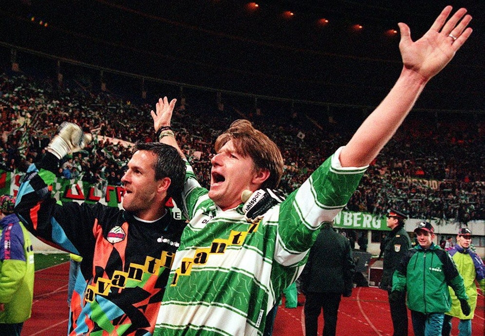 Michael Konsel (l.) 1995 mit Christian Stumpf.