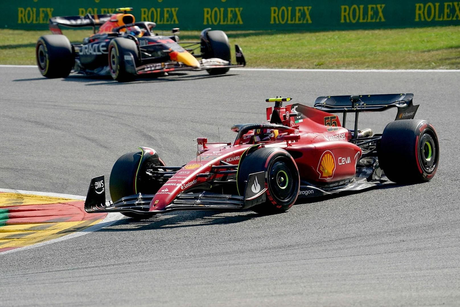 3. Carlos Sainz (Ferrari) - Note: 1. Wer als Erster losfährt, will natürlich gewinnen. Doch das war heute klar nicht möglich, auch P2 war aufgrund des Speednachteils nicht drin, sonst fehlerlos.
