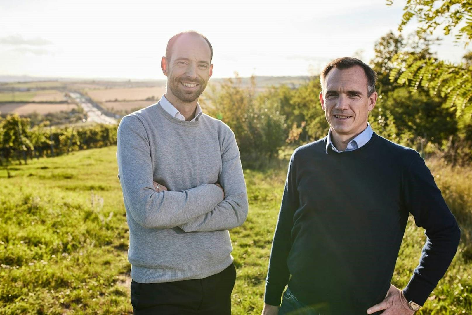 Geschäftsführer Martin Schlor (links) und Peter Pelz, technischer Geschäftsführer der Bonaventura Infrastruktur GmbH (rechts)