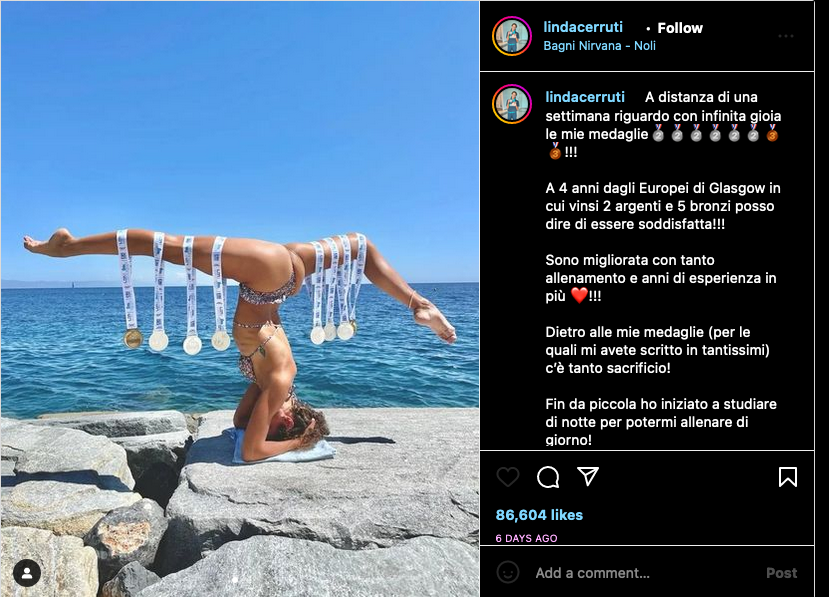 Cerruti gewann sechs Silber- und zwei Bronzemedaillen.