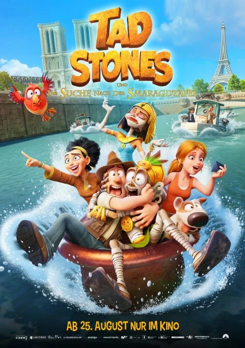 Offizielles Filmplakat zum Animationsfilm "Tad Stones &amp; die Suche nach der Smaragdtafel".