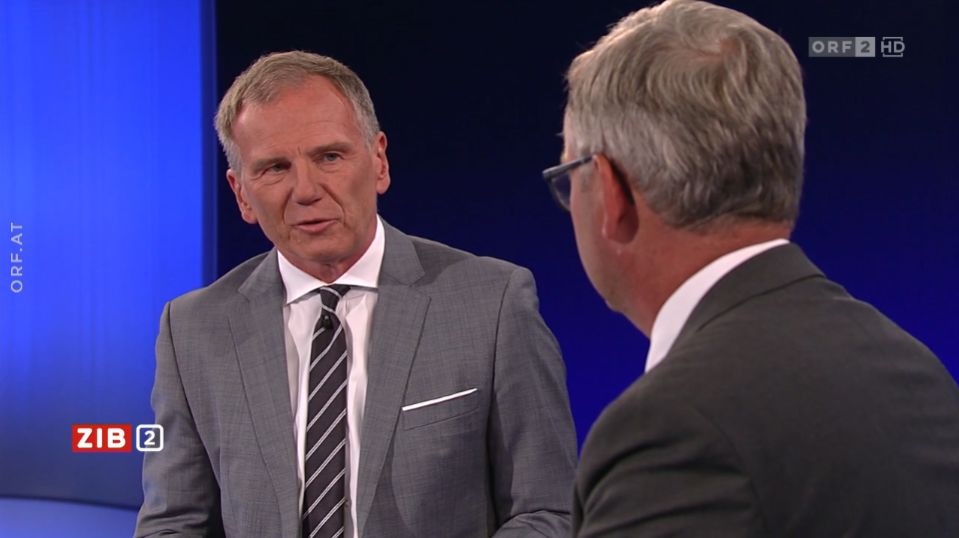 Finanzminister Magnus Brunner (ÖVP) zur Wien-Energie-Causa in der ORF-ZIB2 mit Armin Wolf am 30. August 2022.