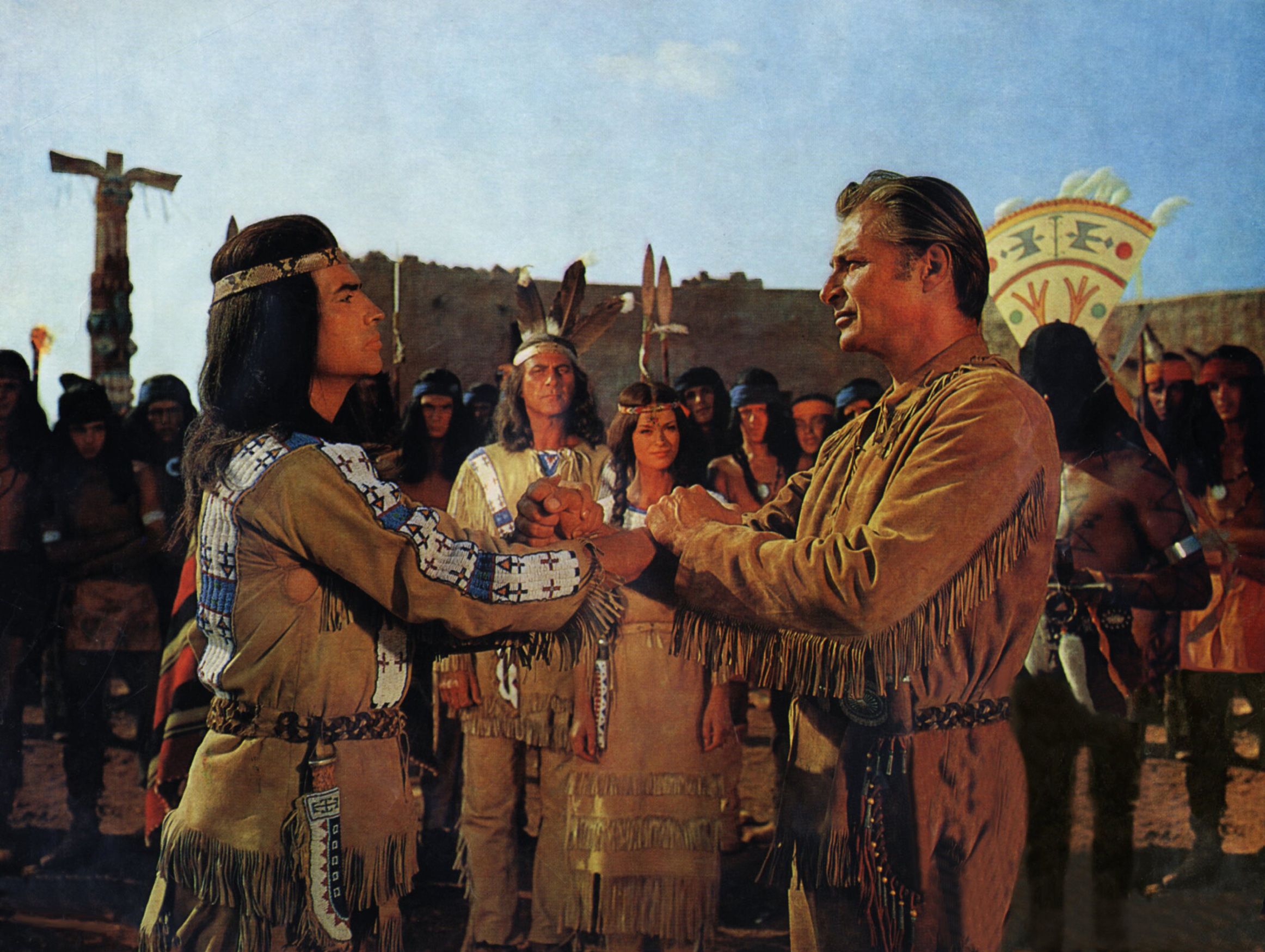 Pierre Brice und Lex Barker in Winnetou I aus dem Jahr 1963