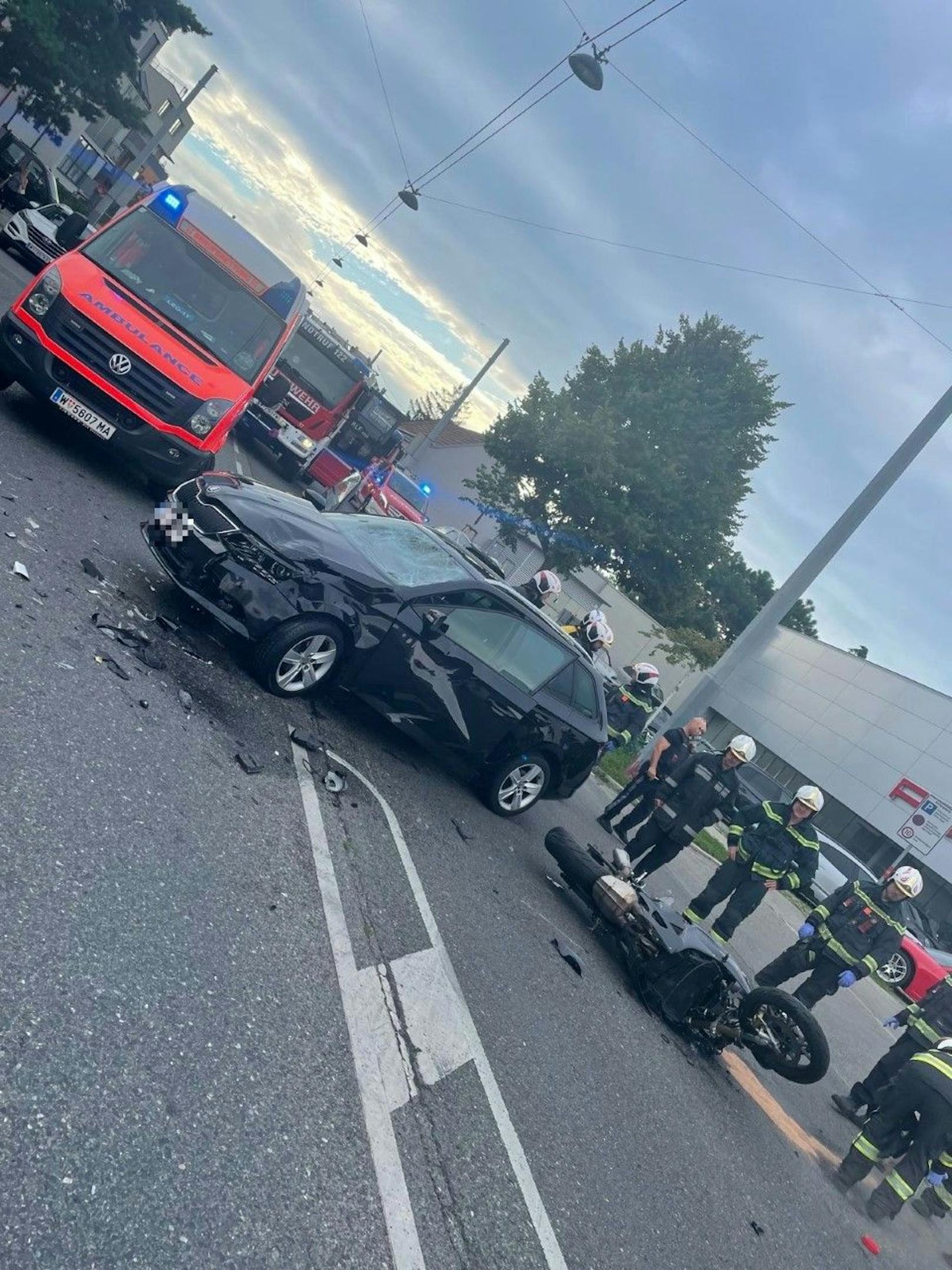 Am Montag (29.08.2022) ereignete sich in Floridsdorf ein schwerer Verkehrsunfall.