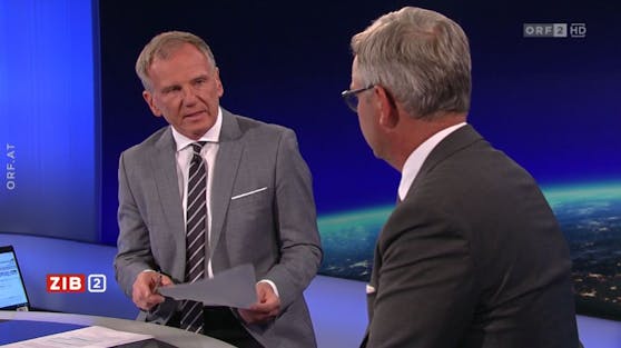 Finanzminister Magnus Brunner (ÖVP) zur Wien-Energie-Causa in der ORF-ZIB2 mit Armin Wolf am 30. August 2022.