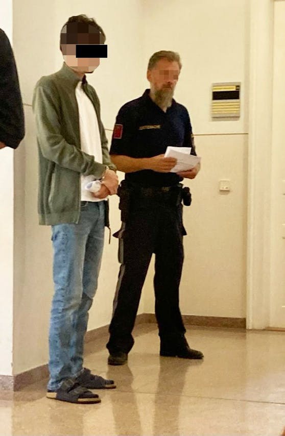 Der Angeklagte (22) in Wiener Neustadt vor Gericht