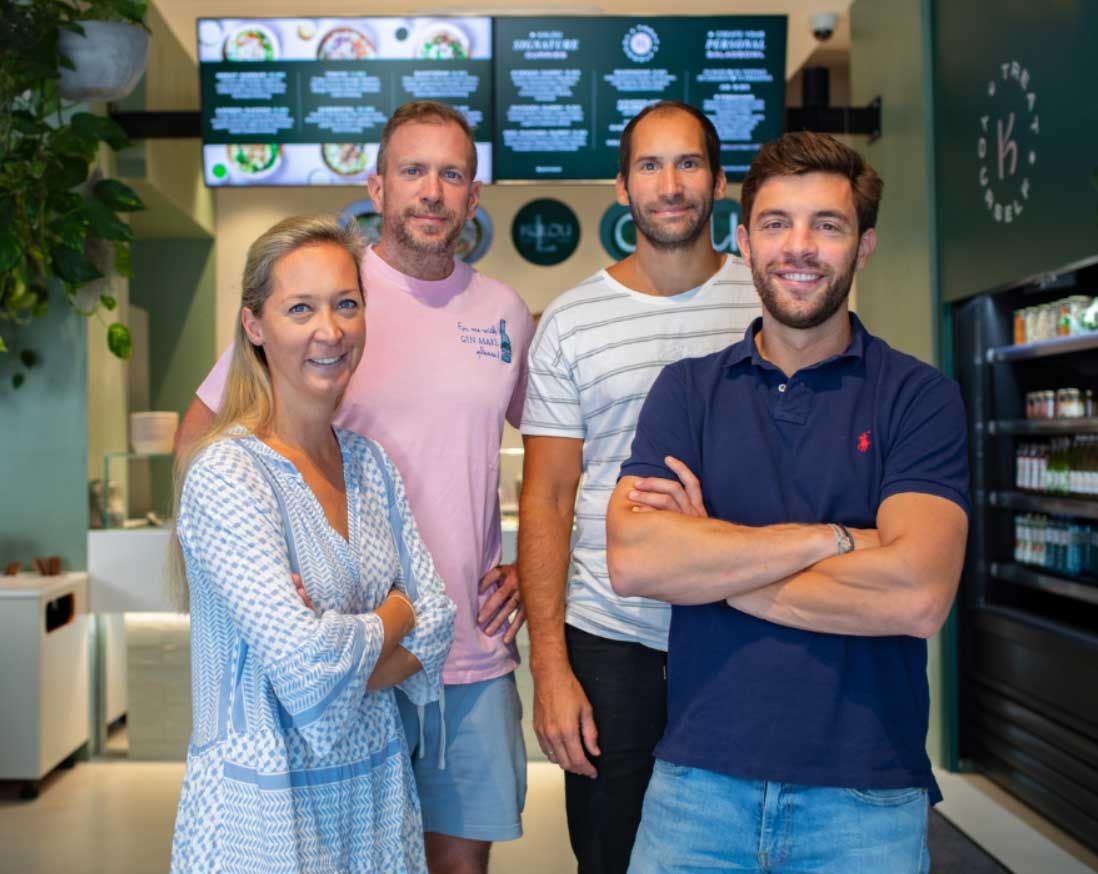 Gastro-Pioniere, die hinter Kalou stehen: v.l.n.r.: Clemens Rieder, Victoria Rieder, Roman Dudeschek, Kasper Kunz