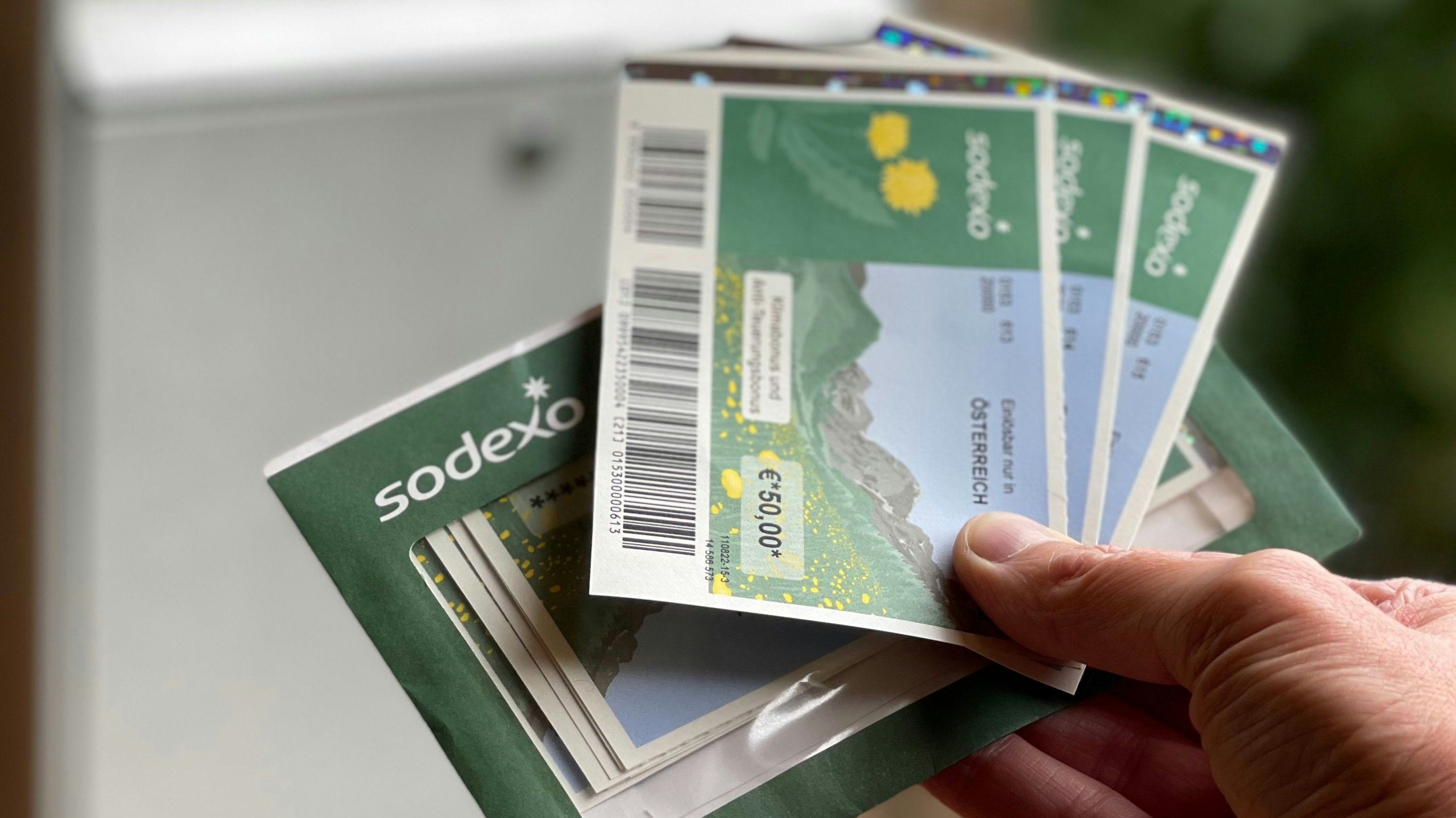 Der Klimabonus Sodexo-Gutschein kommt mit der Post.