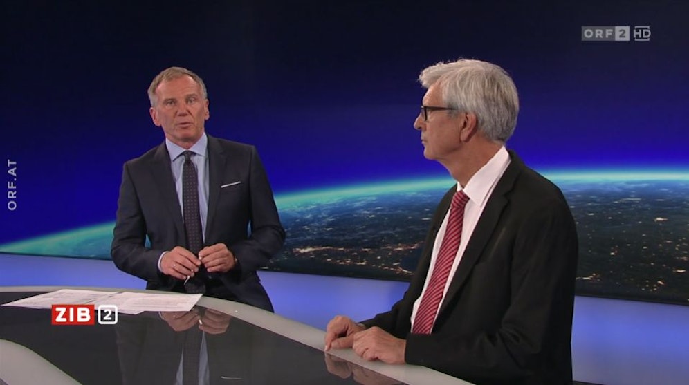 Ex-E-Control-Vorstand Walter Boltz in der ZIB2 mit Armin Wolf am 31. August 2022.