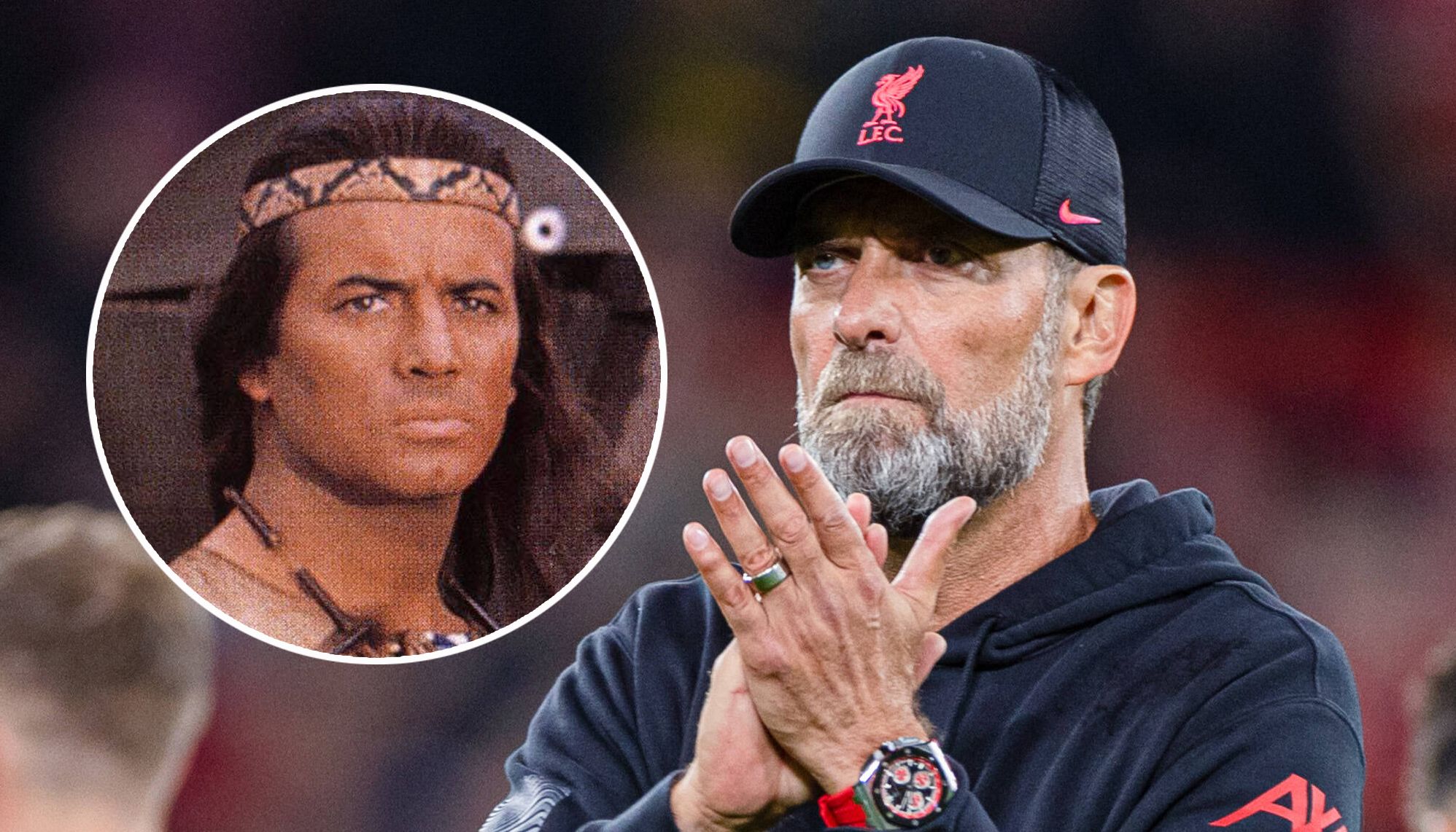 Jürgen Klopp (r.) spricht über Winnetou